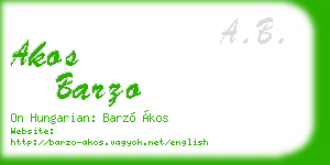 akos barzo business card